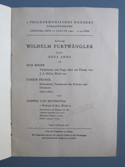 Furtwangler, Wilhelm - Program 1943