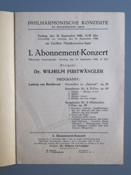 Furtwangler, Wilhelm - Program 1948