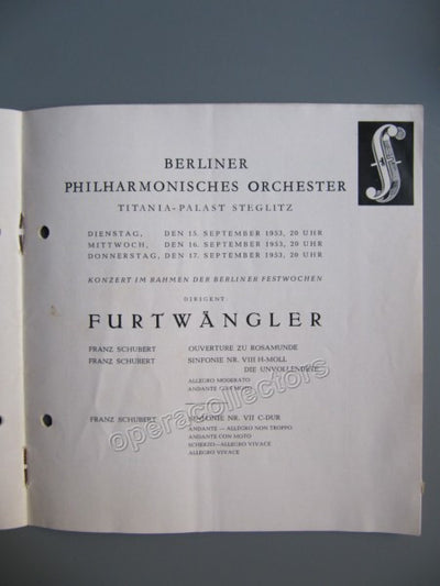 Furtwangler, Wilhelm - Program 1953