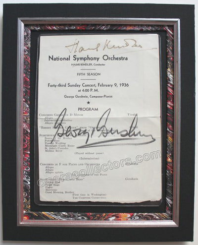 Gershwin, George - Signed Program Conducting and Performing his Own Music
