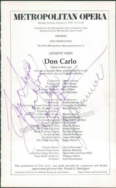 GHIAUROV, Nicolai - HORNE, Marilyn - SCOTTO, Renata - MORRIS, James - MILNES, Sherrill