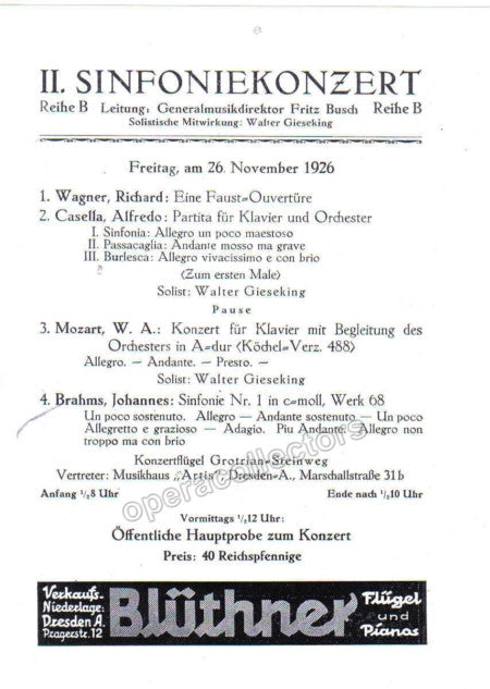 unknown gieseking walter concert program dresden 1926 1