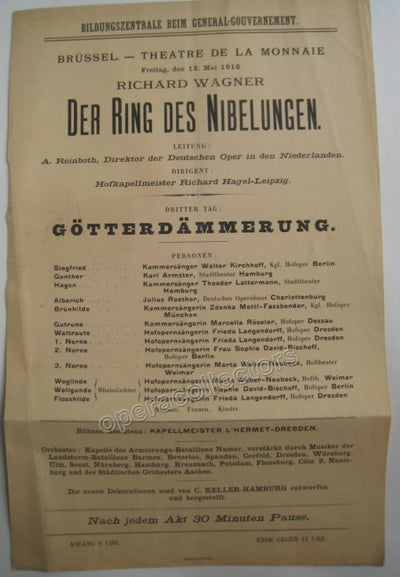 Gotterdammerung - Brussels 1916