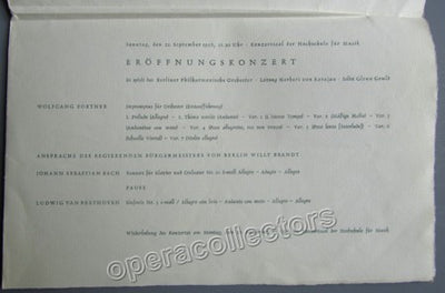 Gould, Glenn - Karajan, Herbert Von - Program 1958