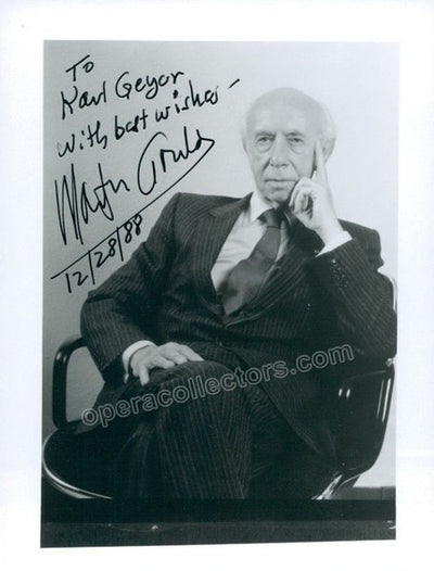 Gould, Morton - Signed Photo and Autograph Music Quote Signed