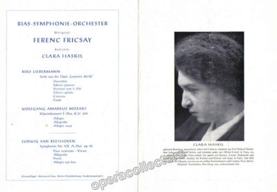 Haskil, Clara - Concert Program 1953