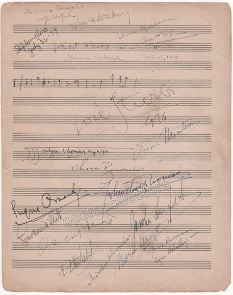 Heifetz, Jascha - Iturbi, Jose - Ormandy, Eugene & many more! Multiple signed score page