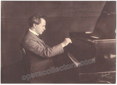 Hofmann, Josef - Signed Photo performing