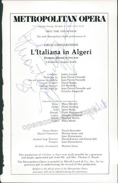 HORNE, Marilyn - MONTARSOLO, Paolo - AHLSTEDT, Douglas