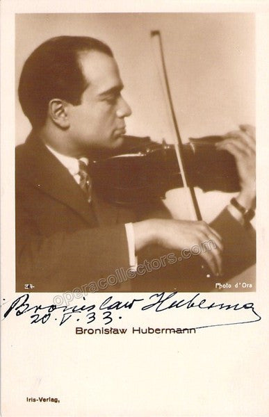 Huberman, Bronislaw - Signed Photo
