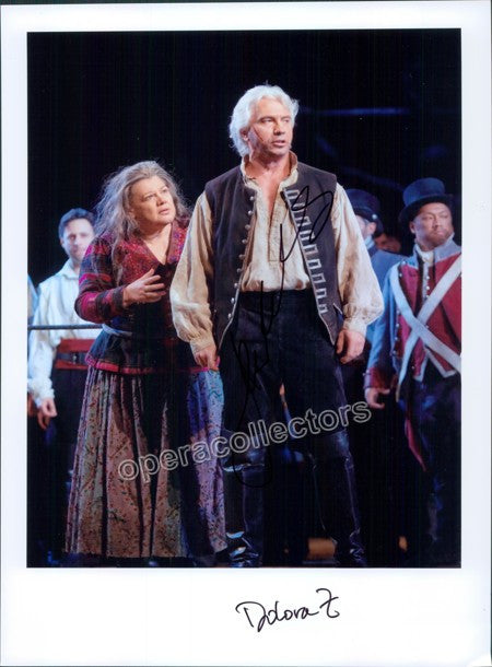 Hvorostovsky, Dmitri and Zajick, Dolora - Double signed photo on stage