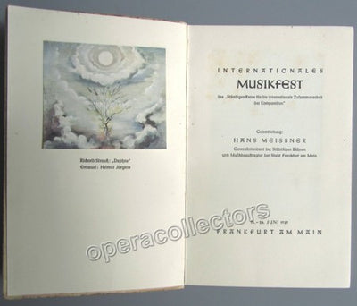 International Music Festival 1939 Program