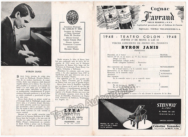 unknown janis byron 3 concert programs teatro colon buenos aires 1948 66 3