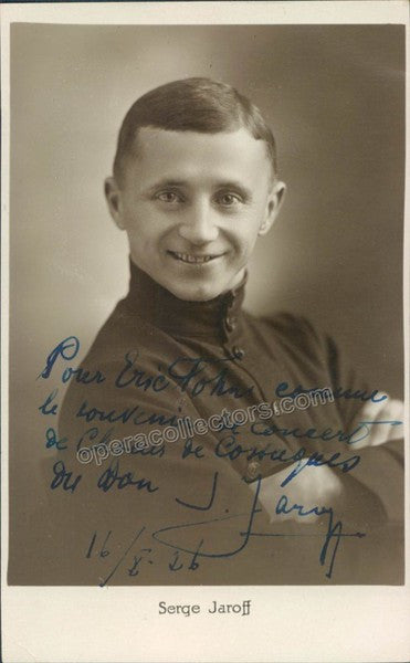 Jaroff, Serge - Signed Photo Postcard