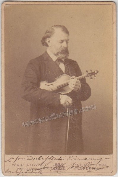 Joachim, Joseph - Signed Cabinet Photo with Violin