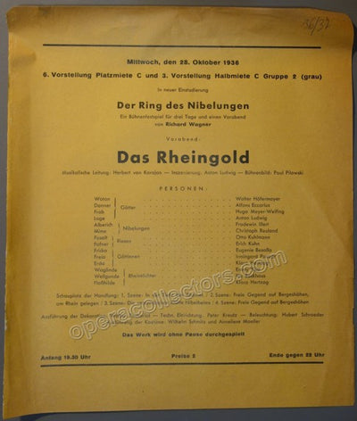 Karajan, Herbert - Das Rheingold - Aachen Opera House 1936