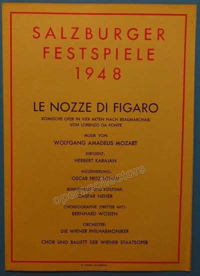 Karajan, Herbert von - Salzburg Festival Program 1948