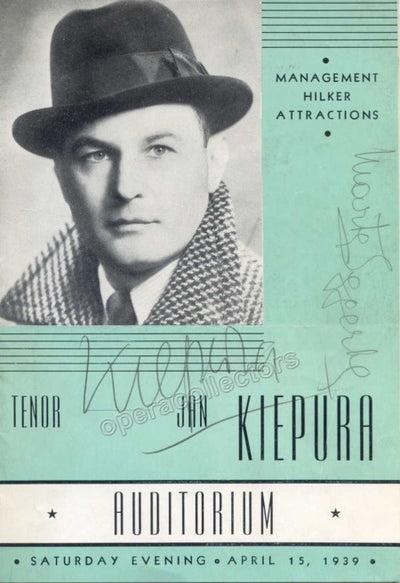 Kiepura, Jan - Eggerth, Marta - Signed Program 1939