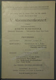 Klemperer, Otto - Krauss, Clemens - Pollak, Egon - Rosenstock, Joseph - Lot of 4 Mahler programs
