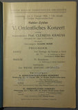 Klemperer, Otto - Krauss, Clemens - Pollak, Egon - Rosenstock, Joseph - Lot of 4 Mahler programs