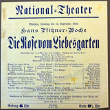 Knappertsbusch, Hans - 4 Playbills 1924-25 Munich Staatsoper