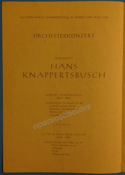 Knappertsbusch, Hans - Salzburg Festival Program 1948