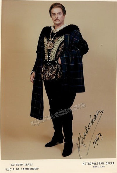 Kraus, Alfredo - Signed photo in Lucia di Lammermoor