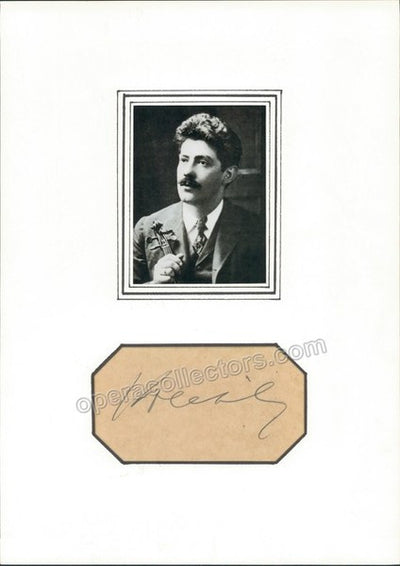 Kreisler, Fritz - Signature & Photo