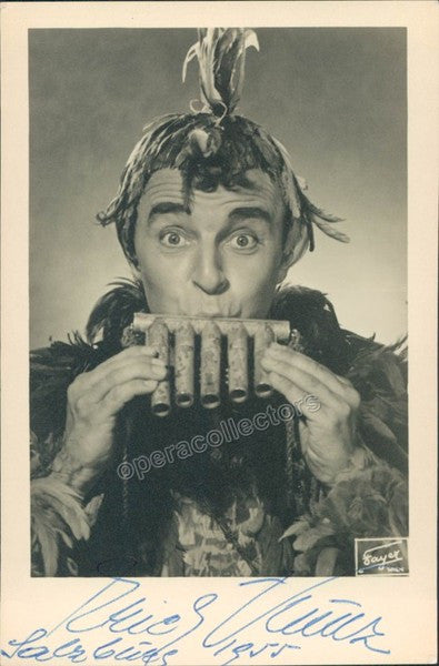Kunz, Erich - Signed Photo as Papageno 1955