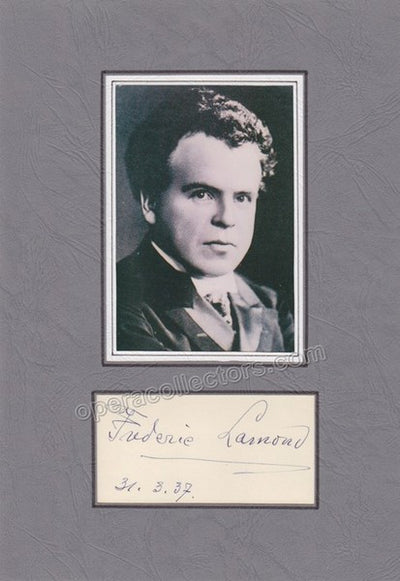 Lamond, Frederic - Matted Signature and Photo