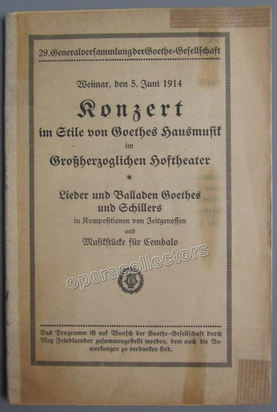 Landowska, Wanda - Program 1914