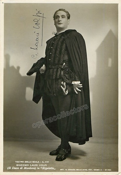 Lauri-Volpi, Giacomo - Signed photo as the Duke in Rigoletto