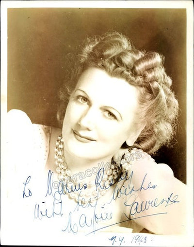 Lawrence, Marjorie - Signed photo