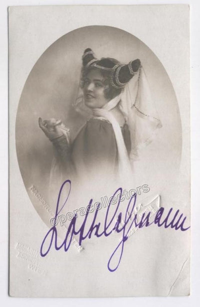 Lehmann, Lotte - Signed photo postcard in The Merry Wives of Windsor
