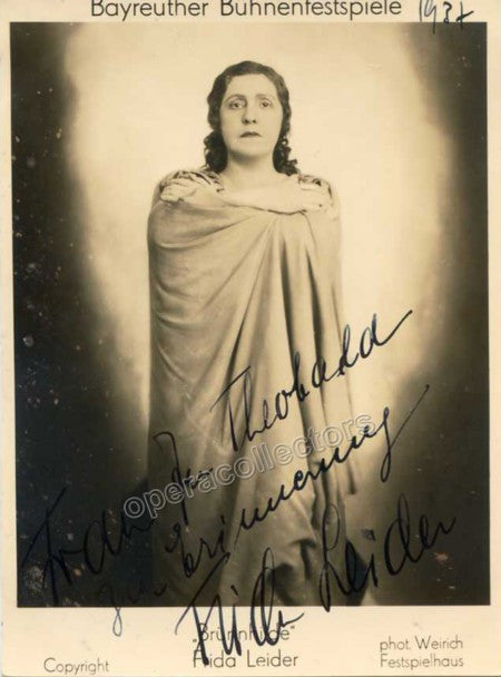 Leider, Frida - Signed photo as Brunnhilde