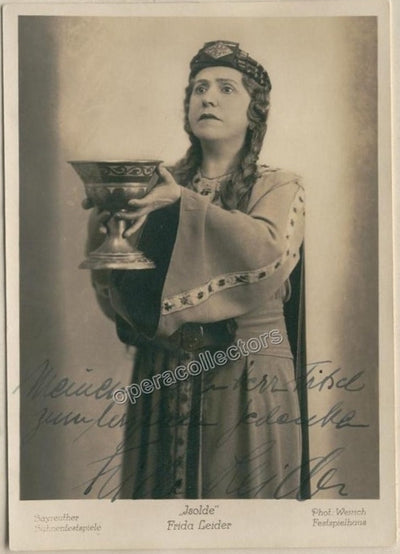 Leider, Frida - Signed photo as Isolde, 1937