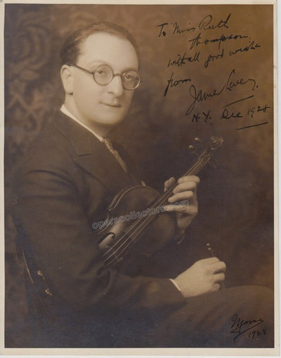 Levey, James - Signed photo with violin