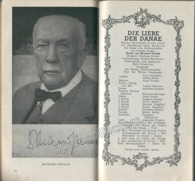 Liebe Der Danae World Premiere Program 1952