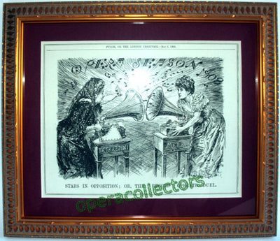 Melba versus Tetrazzini - Cartoon - Year 1908