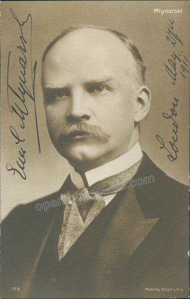 Mlynarski, Emil - Signed Photo Postcard
