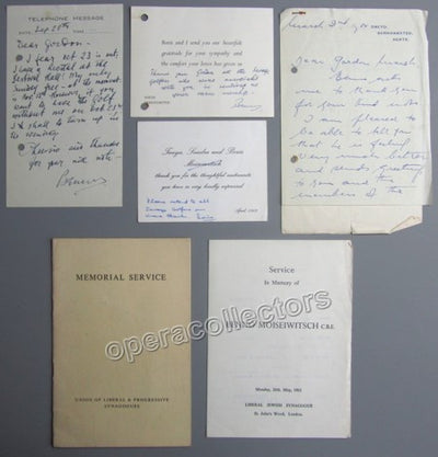 Moiseiwitsch, Benno - Autograph Lot