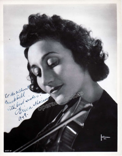 Morini, Erica - Signed photo playing violin