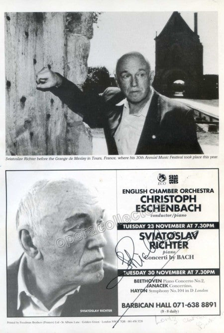 Richter, Sviatoslav - Signed Program London 1994