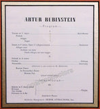 Rubinstein, Artur - Signed Program with Photo + Concert Program Clip