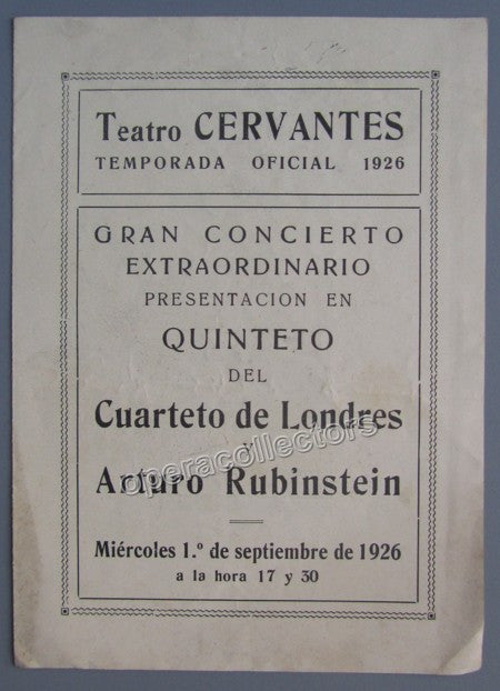 unknown rubinstein artur teatro cervantes program 1926 1