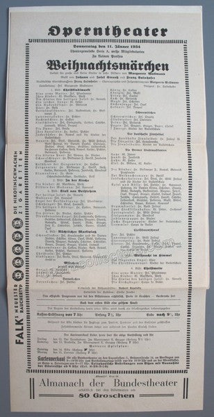 Salmhofer, Franz - Concert Program Vienna 1937
