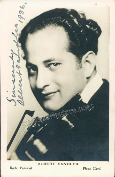 Sandler, Albert - Signed photo playing violin
