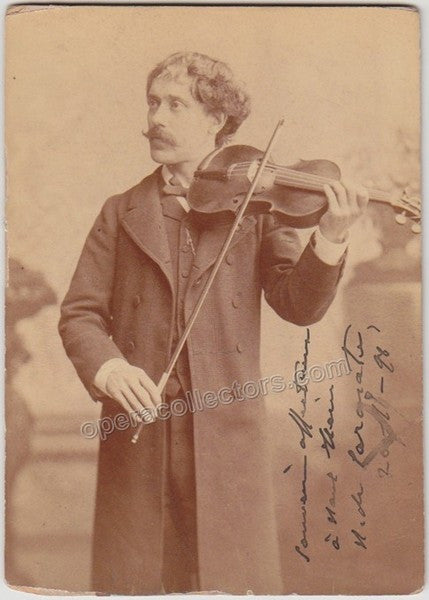 unknown sarasate pablo de signed photo with violin 1