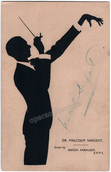 unknown sargent malcom signed postcard 1