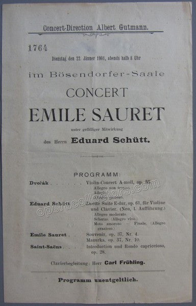 unknown sauret emile schutt eduard concert program 1901 world premiere schutt s suite 2 1